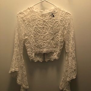 forever 21 lace crop top